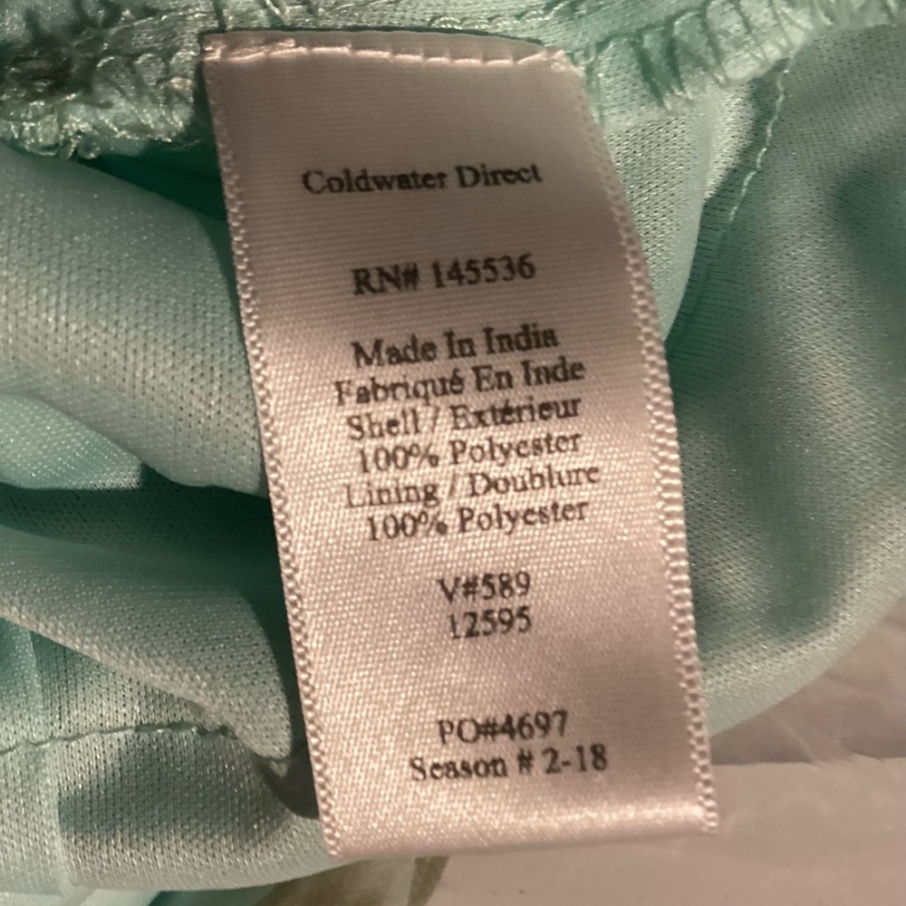 Coldwater Creek Light Blue& Green  tiered  Floral Midi Dress size PXL - Picture 12 of 12